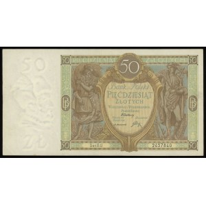 50 złotych 1.09.1929, seria BU, numeracja 2457840, Luco...