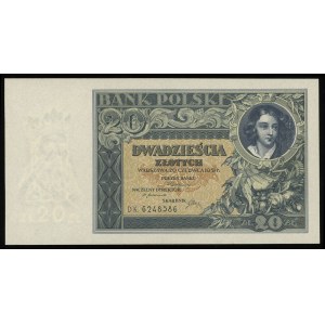 20 złotych 20.06.1931, seria DK, numeracja 6248586, Luc...