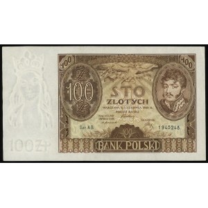 100 złotych 2.06.1932, seria AB, numeracja 1945248, Luc...