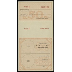 asygnata na 50 złotych (1939), seria D, numeracja 00000...