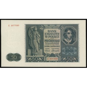 50 złotych 1.08.1941, seria E, numeracja 2077590, Lucow...