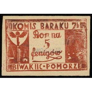 Komis baraku 7b, bon na 5 fenigów 1942, II seria, numer...