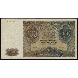 100 złotych 1.08.1941, seria A, numeracja 7993901, ze s...
