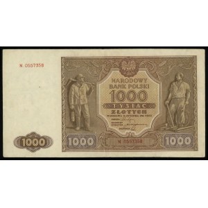 1.000 złotych 15.01.1946, seria N, numeracja 0557358, L...