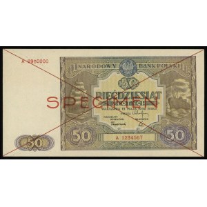 50 złotych 15.05.1946, seria A, numeracja 8900000 i 123...