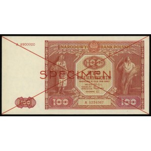 100 złotych 15.05.1946, seria A, numeracja 8900000 i 12...