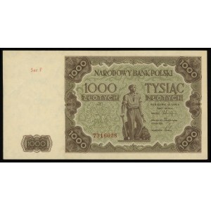 1.000 złotych 15.07.1947, seria F, numeracja 7316028, L...