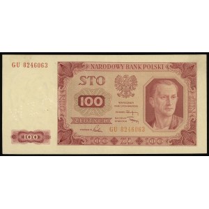 100 złotych 1.07.1948, seria GU, numeracja 8246063, bez...
