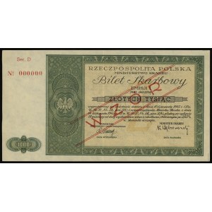 bilet skarbowy na 1.000 złotych 1945, I emisja, seria D...