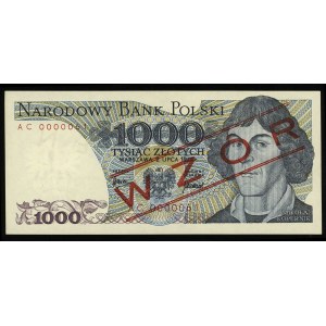 1.000 złotych 2.07.1975, seria AC, numeracja 0000061, u...
