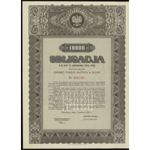 Skarb Państwa 1918-1939, obligacja 4 % Państwowej Renty...