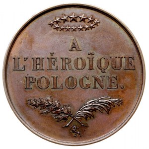 medal autorstwa Barre’a wybity Bohaterskiej Polsce po P...