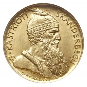 20 franga ari 1927 V, G. Kastrioti Skanderberg, złoto, ...