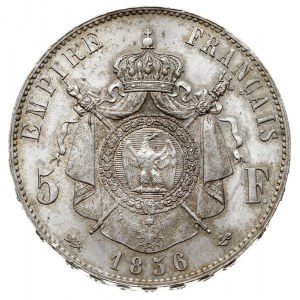 5 franków 1856 D, Lyon, Gad. 734, piękne