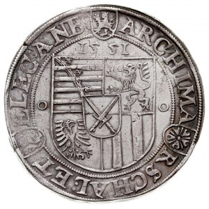 talar 1551, Annaberg, srebro 28.86 g, Dav. 9787, Keilit...