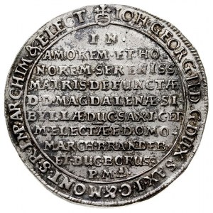 talar pamiątkowy 1659, Drezno, wybity z okazji śmierci ...