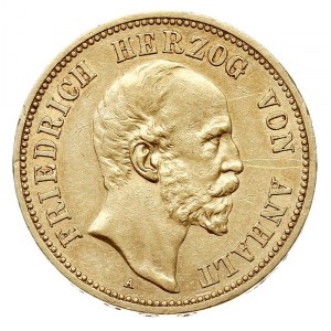 20 marek 1896 A, Berlin, złoto 7.94 g, J. 181, rzadkie