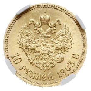 10 rubli 1903 АР, Petersburg, złoto, Bitkin 11, Kazakov...