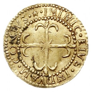 escudo 1702, Cagliari, złoto 3.19 g, Fr. 145, Varesi 93...