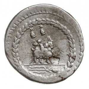 Mn. Fonteius C.f., denar 85 pne, Rzym, Aw: Głowa Apolli...