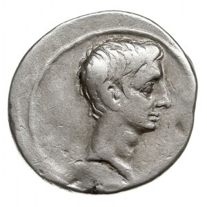 Oktawian August - jako imperator 30-27 pne, denar z okr...