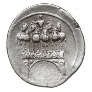 Oktawian August - jako imperator 30-27 pne, denar z okr...