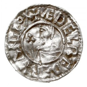 denar typu Crux, 991-997, mennica Colchester, mincerz W...