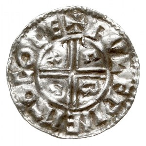 denar typu Crux, 991-997, mennica Colchester, mincerz W...