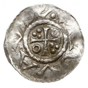 Augsburg, Henryk II 1002-1024, denar 1009-1024, Aw: Pop...
