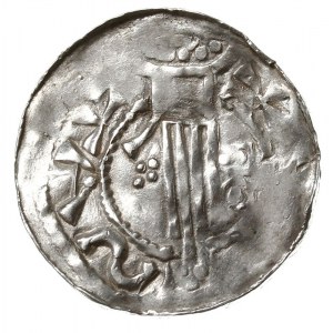 Esslingen, Henryk II 1002-1024, denar, Aw: Popiersie kr...