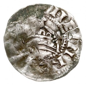 Strassburg, Henryk II 1002-1024, denar, Aw: Korona, Rw:...