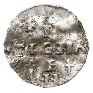Strassburg, Henryk II 1002-1024, denar, Aw: Popiersie k...