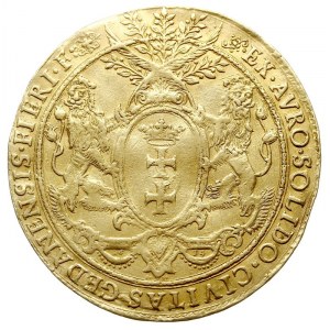 5 dukatów -donatywa 1614, Gdańsk, Aw: Popiersie króla w...