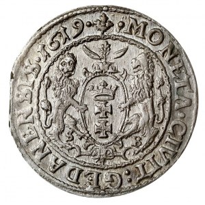 ort 1619, Gdańsk, Shatalin G19-4 (R1), moneta z końca b...