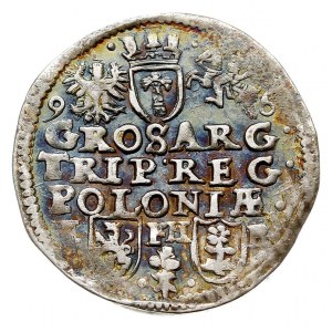 trojak 1596, Poznań, końcówka daty przy Orle i Pogoni, ...