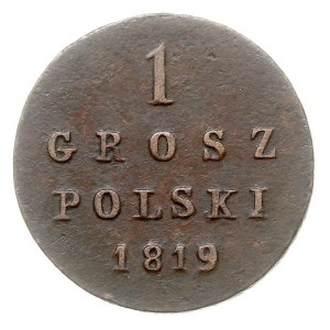 1 grosz polski 1819, Warszawa, Plage 205, Berezowski 4,...