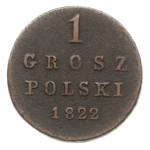 1 grosz polski 1822, Warszawa, Plage 209, Berezowski 20...