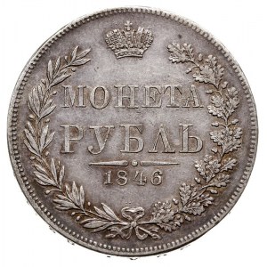 rubel 1846, Warszawa, Plage 437, Bitkin 425, patyna