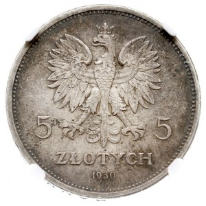 5 złotych 1930 Warszawa, sztandar głęboki”, Parchimowic...