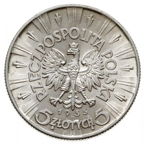 5 złotych 1935, Józef Piłsudski, Parchimowicz 118.b, pi...