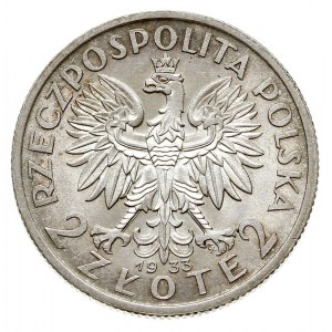 2 złote 1933, Warszawa, Parchimowicz 110.b, wyśmienite,...
