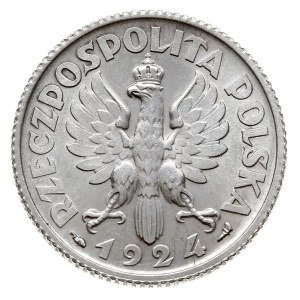 1 złoty 1924, Paryż, Parchimowicz 107.a, mikroryski na ...