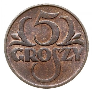 5 groszy 1934, Warszawa, Parchimowicz 103.f, wyśmienici...