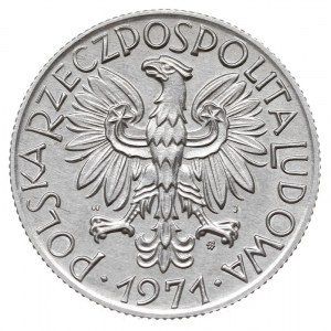 5 złotych 1971, Warszawa, Rybak”, Parchimowicz 220.d, r...
