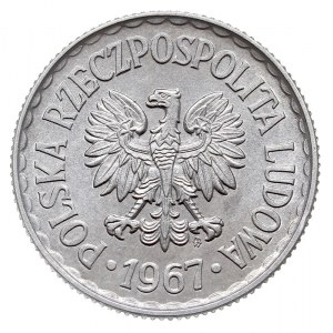 1 złoty 1967, Warszawa, Parchimowicz 213.d, rzadkie i p...