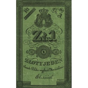 1 złoty 1831, podpis: H. Łubieński, seria A, numeracja ...