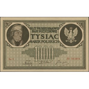 1.000 marek polskich 17.05.1919, znak wodny plaster mio...