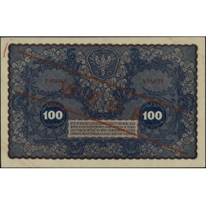100 marek polskich 23.08.1919, seria I-C, numeracja 428...