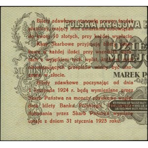 5 groszy 28.04.1924, nadruk na prawej części banknotu 1...