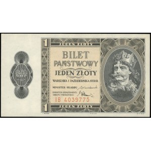 1 złoty 1.10.1938, seria IB, numeracja 4039775, Lucow 7...